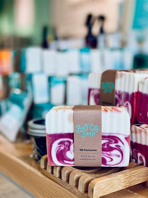 Buff city soap - 6631 Clinton Hwy, Suite 102. Knoxville, TN 37912. (Next to Sun Tan City) 865-362-5497.